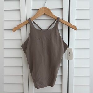 SPANX Smoke High Neck Shelf Tank XS